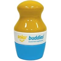 Solar Buddies Refillable Roll On Sponge Applicator For Kids, Adults, Families, Travel Size Holds 100ml Travel Friendly for Sunscreen, Suncream and Lotions (Blue)