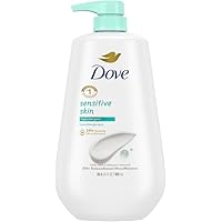 Dove Body Wash with Pump Sensitive Skin Hypoallergenic, Paraben-Free, Sulfate-Free, Cruelty-Free, Moisturizing Skin Cleanser Effectively Washes Away Bacteria While Nourishing Skin 30.6 oz
