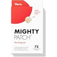 Hero Cosmetics Mighty Patch™ Original Patch - Hydrocolloid Acne Pimple Patch for Covering Zits and Blemishes, Spot Stickers for Face and Skin (72 Count)