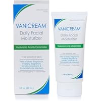 Vanicream Daily Facial Moisturizer With Ceramides and Hyaluronic Acid - Formulated Without Common Irritants for Those with Sensitive Skin, 3 fl oz (Pack of 1)