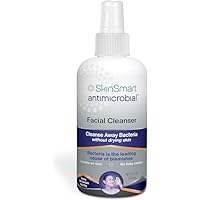 SkinSmart Facial Cleanser for Acne, Targets Bacteria for Active Teenage Athletes Post Workout and Adult Acne, 8 oz Spray Bottle, Safe for Multiple Daily Uses