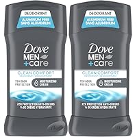 DOVE MEN + CARE Deodorant Stick Moisturizing Deodorant For 72-Hour Protection Clean Comfort Aluminum Free Deodorant For Men, 3 Ounce (Pack of 2)