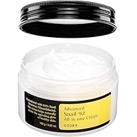 COSRX Snail Mucin 92% Repair Cream, Daily Face Gel Moisturizer for Dry Skin, Acne-prone, Sensitive Skin, Not Tested on Animals, No Parabens, Korean Skincare (3.52 Fl Oz (Pack of 1))