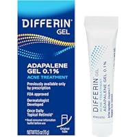 Differin Acne Treatment Gel, 30 Day Supply, Retinoid Treatment for Face with 0.1% Adapalene, Gentle Skin Care for Acne Prone Sensitive Skin, 15g Tube