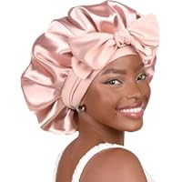 YANIBEST Satin Bonnet Silk Bonnet for Sleeping Double Layer Satin Lined Hair Bonnet with Tie Band Bonnets for Women Natural Curly Hair