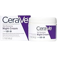 CeraVe Skin Renewing Night Cream | Niacinamide, Peptide Complex, and Hyaluronic Acid Moisturizer for Face | 1.7 Ounce, Packaging may Vary