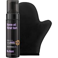 b.tan Violet Self Tanner Kit | Fall In Love at First Tan Bundle - Dark Self Tan Mousse w Self Tanning Mitt Applicator, 1 Hour Sunless Tanner, Fast Self Tan, No Fake Tan Smell, Vegan, 6.7 Fl Oz
